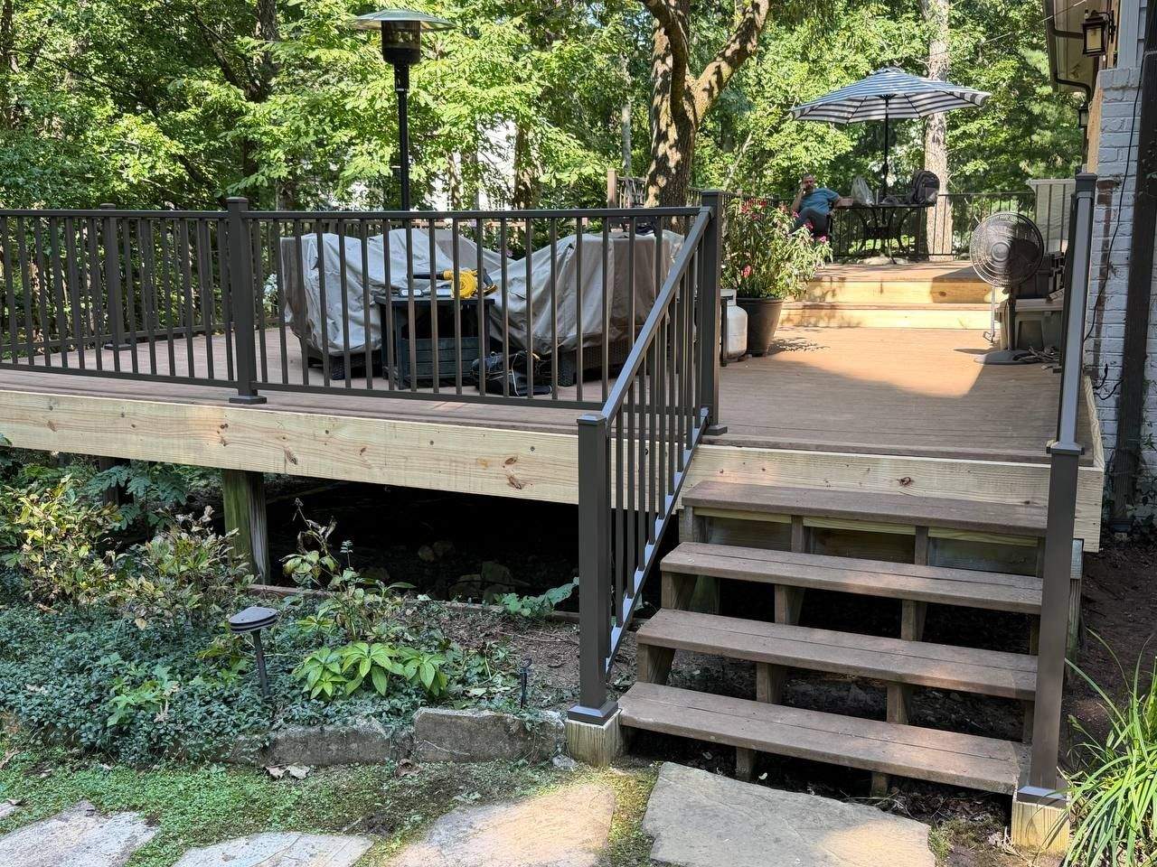 New pressure-treated deck framing and rim joist in Chattanooga, TN